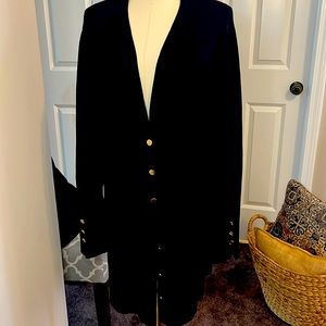 Zara Black Cardigan with Gold Accents